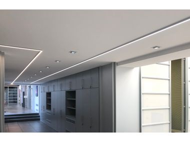 CONTINUOUS ROD MINIMAL Aluminium linear lighting profile By SIMES