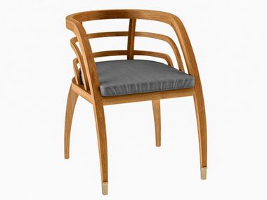 Teak garden chair with armrests COQUELICOT ASTELLO