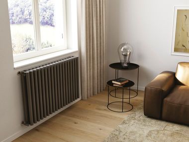 Horizontal carbon steel decorative radiator ARIANNA TANDEM CORDIVARI