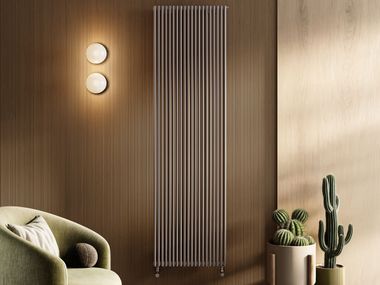 Vertical brushed steel towel warmer GIADA 18 SATIN STAINLESS STEEL VERTICAL CORDIVARI