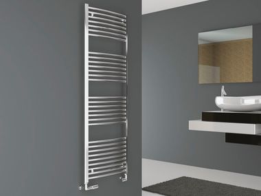 Scaldasalviette ad acqua calda in acciaio al carbonio a parete LISA 22 CURVO CROMATO CORDIVARI