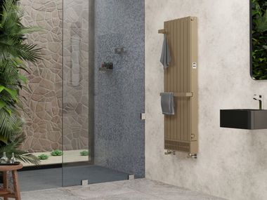 Scaldasalviette verticale in acciaio al carbonio ROSY PRO BADEN CORDIVARI