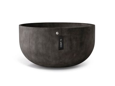 Vaso da giardino fatto a mano basso rotondo in Cohesa ROCO 93 COSAPOTS