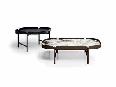 Mesa de centro oval baixa de grés porcelânico COSMO Dall'Agnese