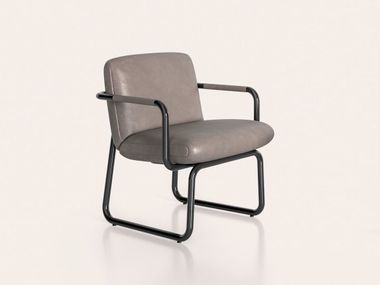 Silla patín de cuero con brazos BRENDA CPRN HOMOOD