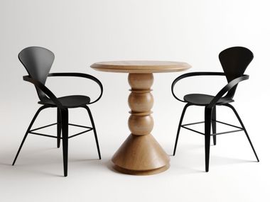 Round linden table CRESCENDO CREANDE