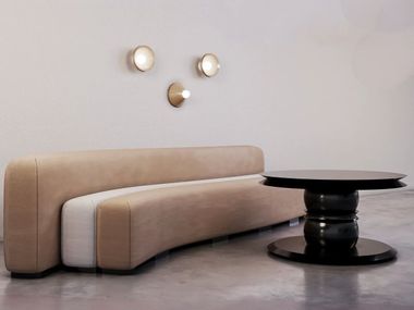 Round linden central coffee table CRESCENDO CREANDE