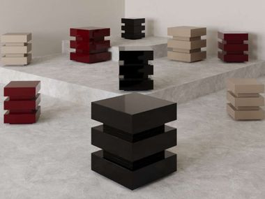 Square MDF side table DE STIJL CUBIC CREANDE