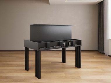 Rectangular wooden high table ÖTE CREANDE
