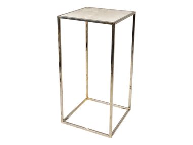 Tavolino quadrato alto in travertino HYPERCUBE 39X39X78 CUBE3