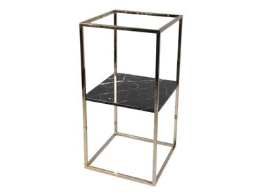 Tavolino quadrato alto con piano in marmo HYPERCUBE 39X39X78 CUBE3