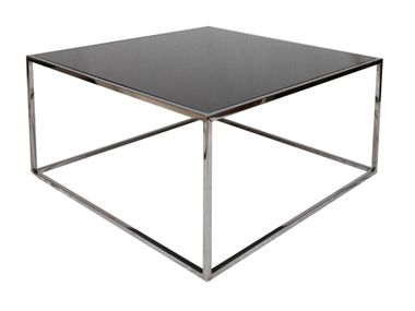 Square low glass coffee table HYPERCUBE 78X78X39 CUBE3