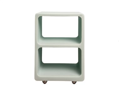 Floorstanding double resin bathroom cabinet with castors CUBO Vallvé