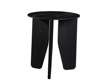 Tavolino rotondo in legno massello CUT | Tavolino in legno MORE