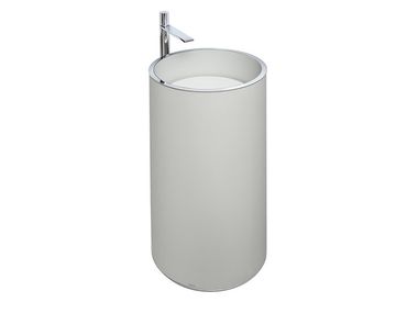 Lavabo freestanding rotondo in resina CYLINDRIC Vallvé