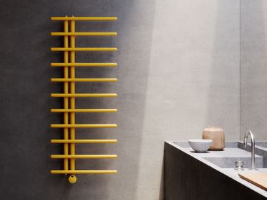 Carbon steel towel warmer PAVONE LIGHT Caleido