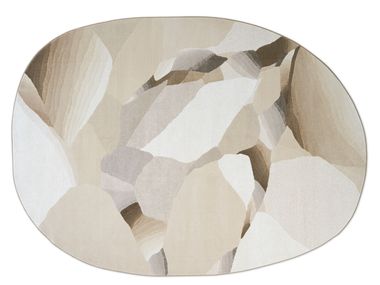 Patterned oval fabric rug NEST Calligaris