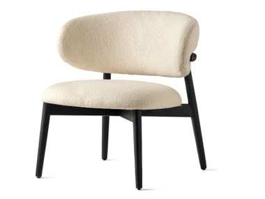 Fabric lounge chair with a wooden frame OLEANDRO LOUNGE Calligaris