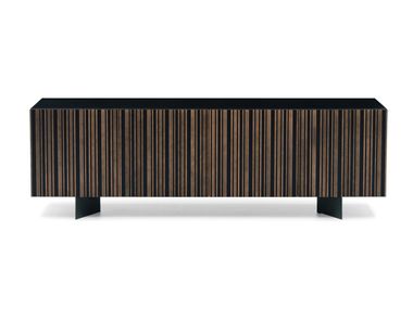 Wooden sideboard with doors STRIPES Calligaris