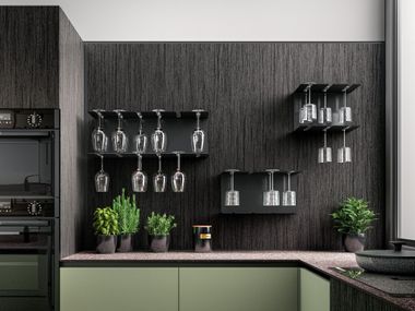 Glashalter aus Stahl CALIX Canel Fucina Design