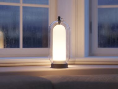 Lampada da tavolo per esterno in vetro borosilicato AERON FREE Cangini & Tucci