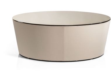 Low round mirrored glass coffee table CONICO BASSO Cantori