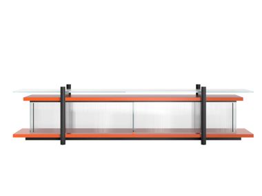 Glass sideboard with sliding doors OUT OF SCALE Cappellini