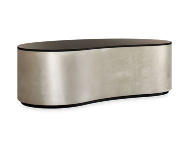 Glass central coffee table with castors ADELE Caracole