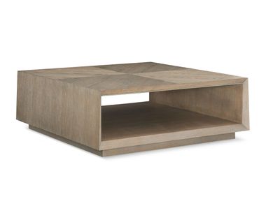 Square ash coffee table BOXCAR Caracole