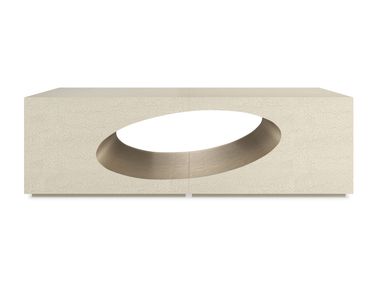 Rectangular wooden coffee table CHASM Caracole