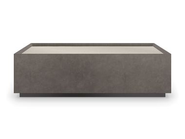 Rectangular mirrored glass central coffee table DARK MATTER Caracole