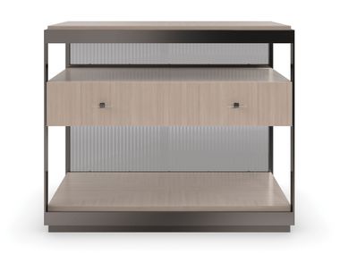 Rectangular wooden high side table with storage space FALLING WATERS Caracole