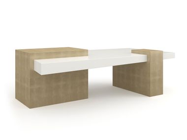 Rectangular wooden central coffee table FLOAT Caracole