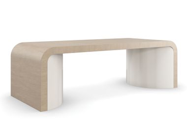 Rectangular oak central coffee table MOVEMENT Caracole