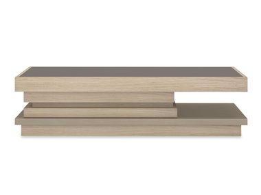 Rectangular low wooden coffee table with castors LA MODA PETITE Caracole