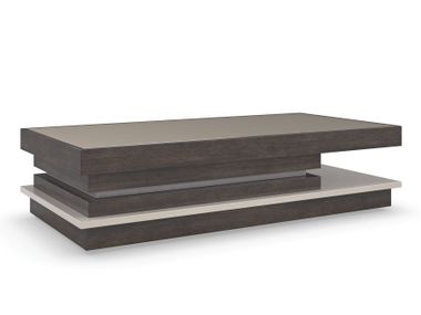 Rectangular wooden coffee table with castors LA MODA Caracole