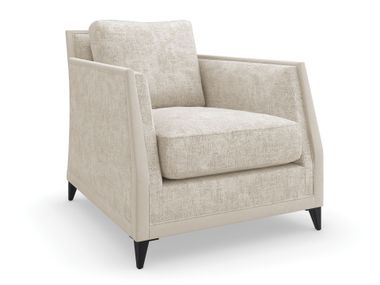 Poltrona in ciniglia con braccioli LIMITLESS