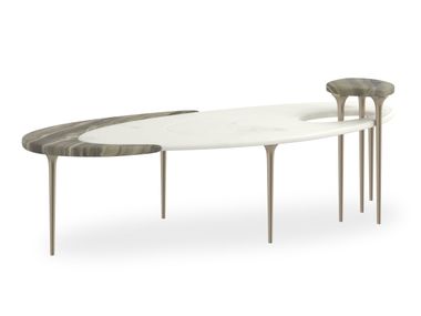 Ovaler Couchtisch aus Marmor RESONANCE