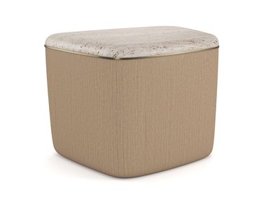 Hgh side table with travertine top SERIR Caracole