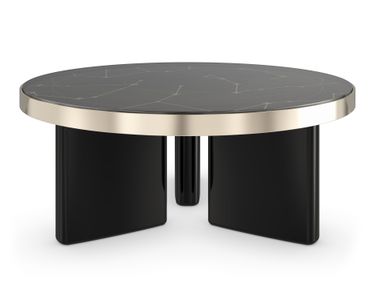 Round wooden coffee table UMBRA Caracole