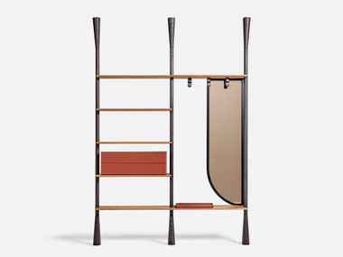 Sectional wooden hallway unit with mirror PAW C Carpanese Home