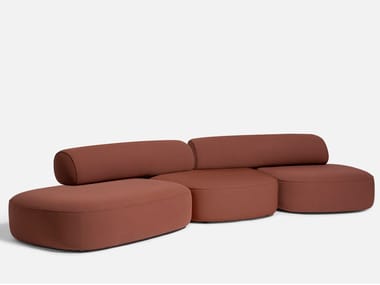 Divano curvo in tessuto a 5 posti SLOW XL Carpanese Home