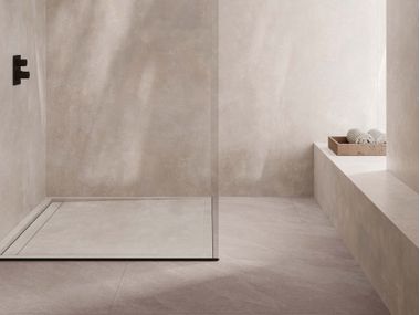 Rectangular antibacterial porcelain stoneware shower tray CLEAN.120 Casalgrande Padana