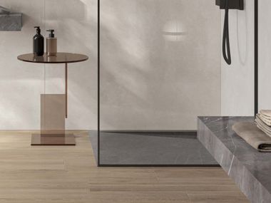 Square antibacterial porcelain stoneware shower tray CLEAN.80/90 Casalgrande Padana