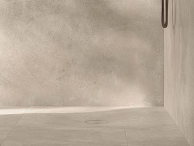 Square thermoformed antibacterial porcelain stoneware shower tray FRESH.80/90 Casalgrande Padana
