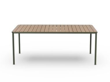 Rectangular teak garden table CAMPUS Case