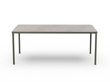 Rectangular granite garden table CAMPUS Case