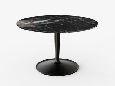 Round Nero Marquina marble table COALBROOK Case