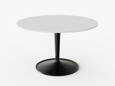 Round Carrara marble table COALBROOK Case
