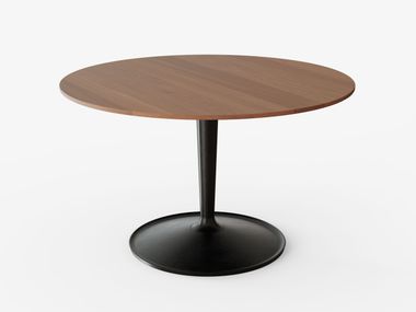 Round walnut table COALBROOK Case